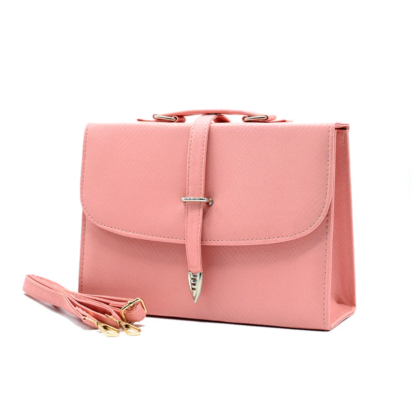 Toteva Square Top Handle Bag Pink - Image 2