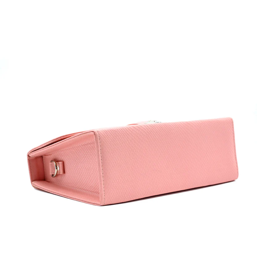 Toteva Square Top Handle Bag Pink - Image 3