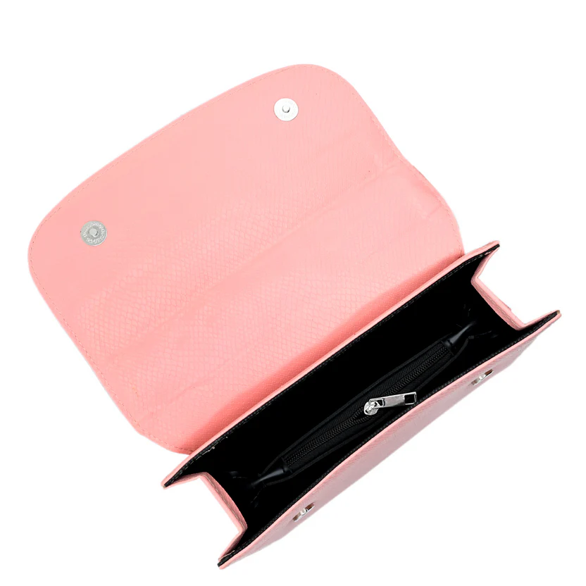 Toteva Square Top Handle Bag Pink - Image 4