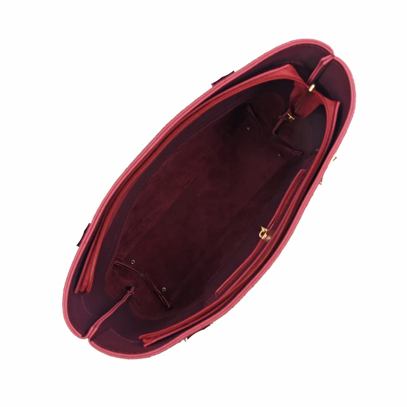 Toteva Carry Tote Bag Maroon - Image 4